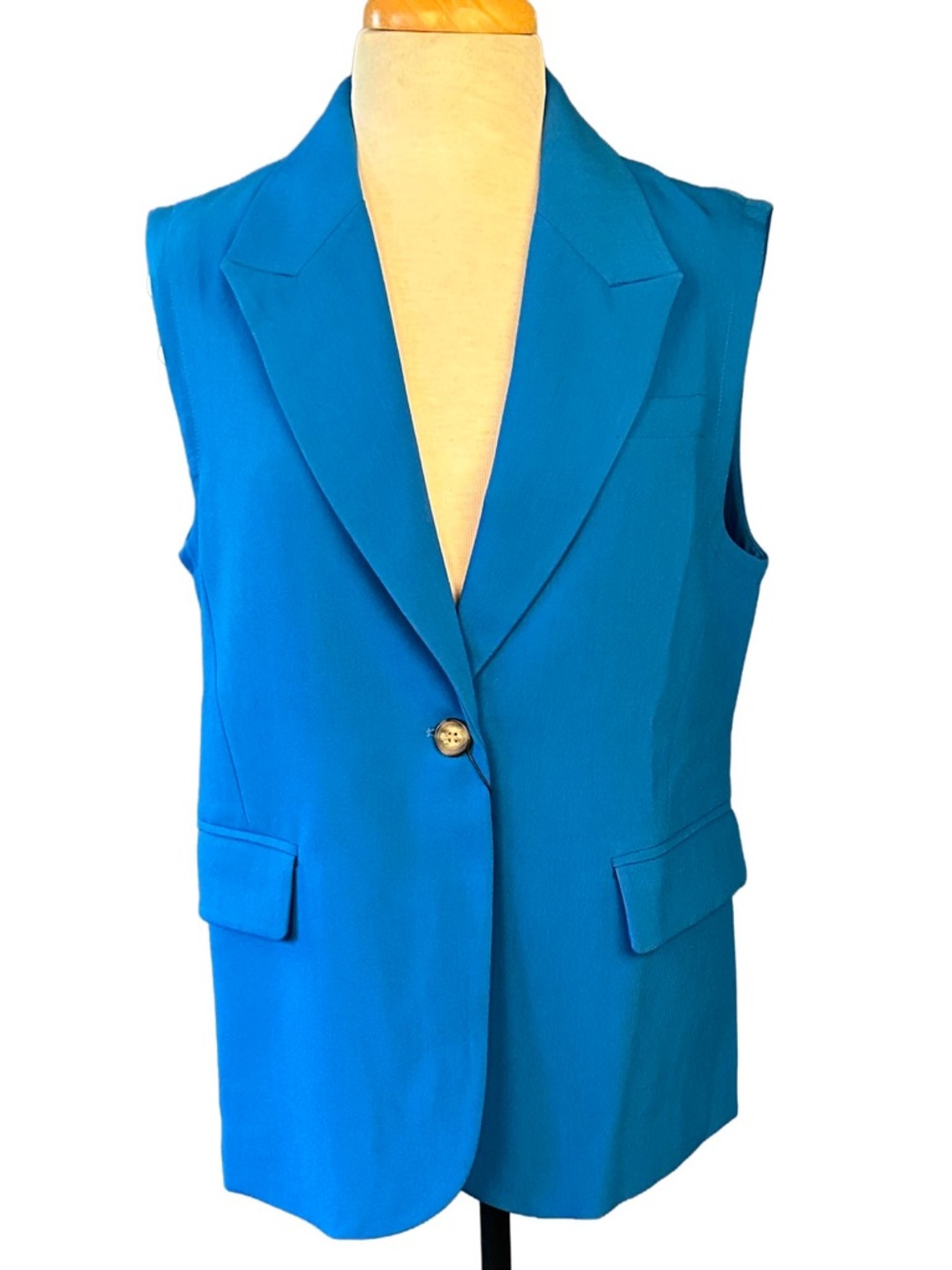Women's Vibrant Blue Sleeveless Vest